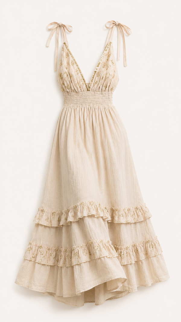 Santorini Cream Dress