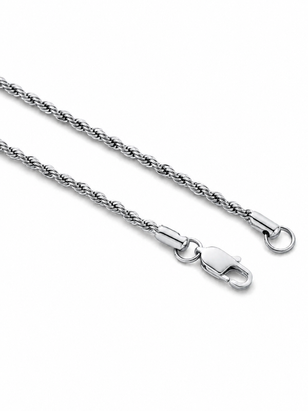 Rope Chain Necklace - Silver