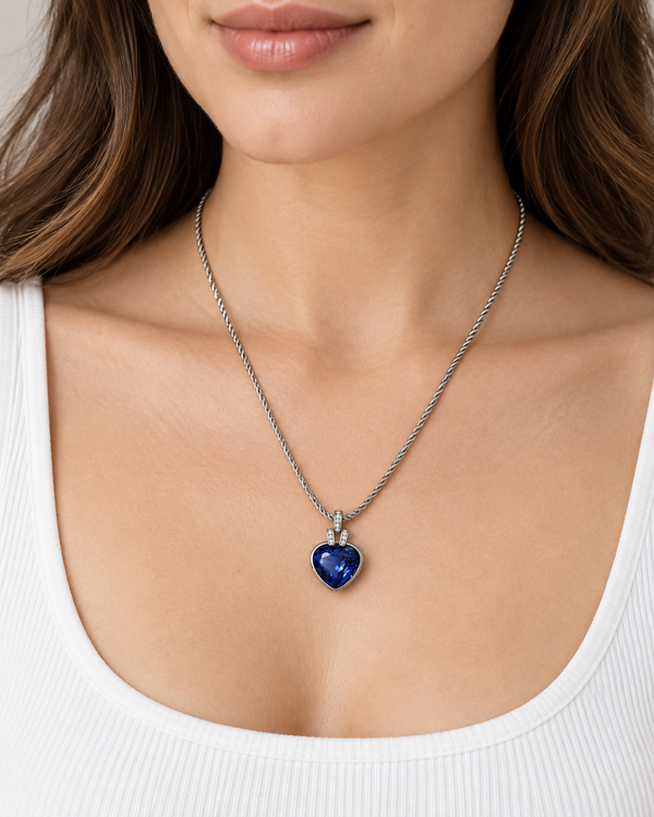 Collar Corazón Lila