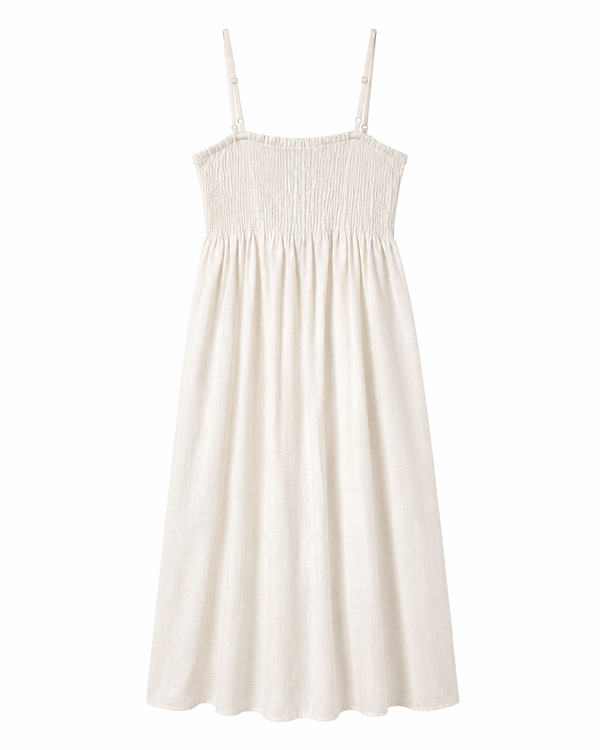 Short Embroidered Blue Capri Dress
