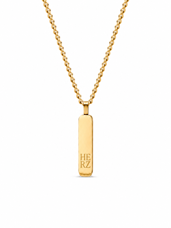 HERZ Tag Necklace – La Cubana Gold