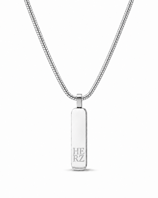 HERZ Tag Necklace – The Line Silver