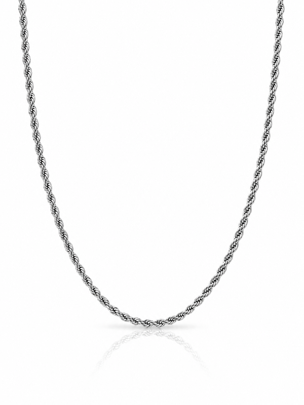 Rope Chain Necklace - Silver