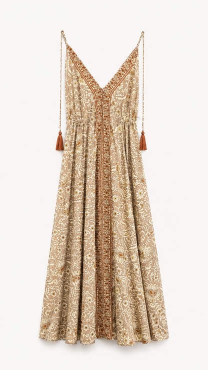 Elena Maxi Dress Brown