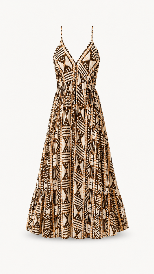 Amara - Brown Maxi Dress