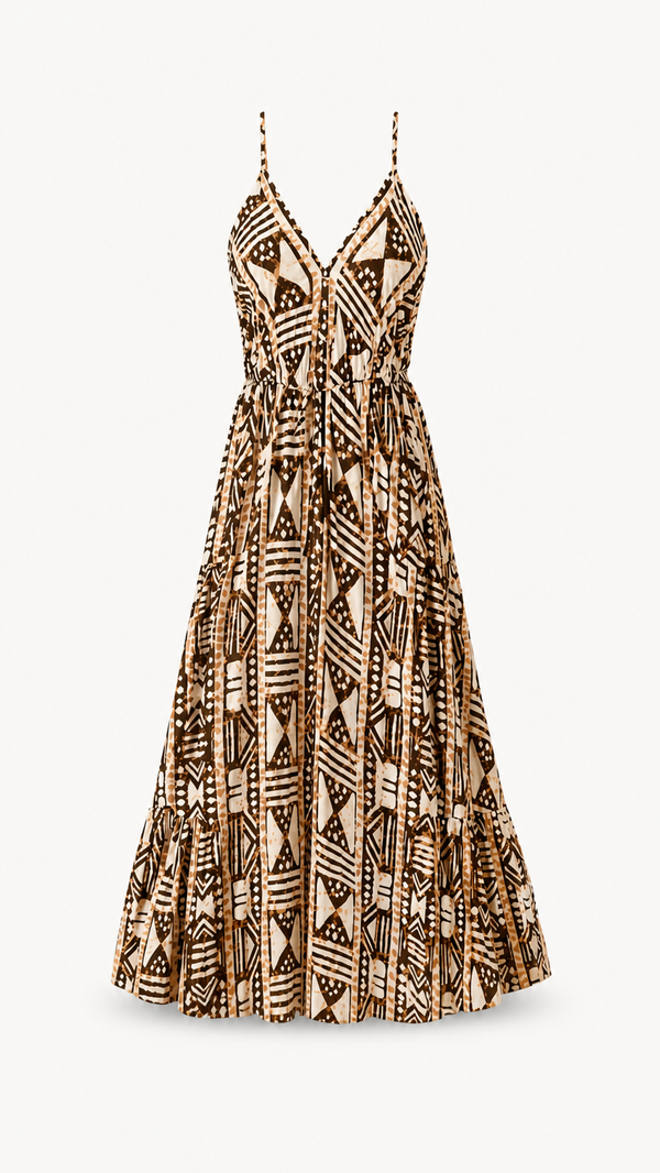 Amara - Brown Maxi Dress