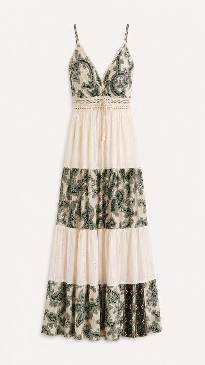 Siena Silk Paisley Maxi Dress