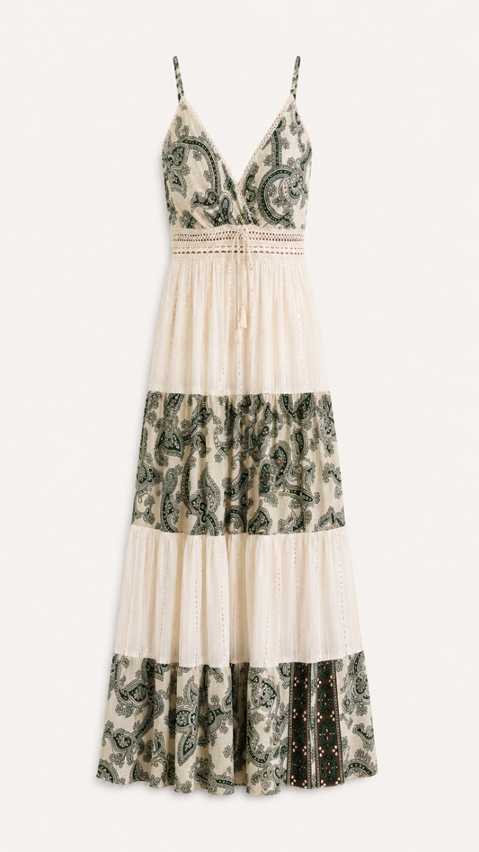 Siena Silk Paisley Maxi Dress