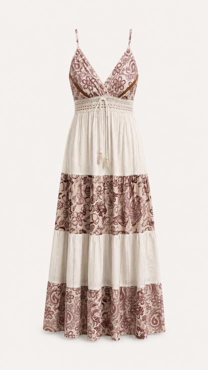 Siena Silk Paisley Maxi Dress