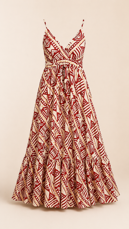 Maria Red Maxi Dress