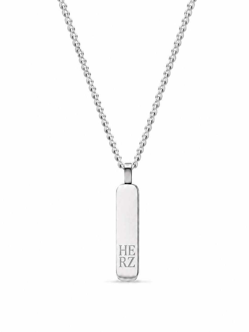 HERZ Tag Necklace – La Cubana Silver