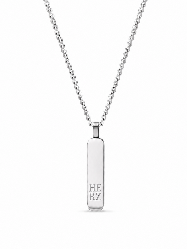 HERZ Tag Necklace – La Cubana Silver