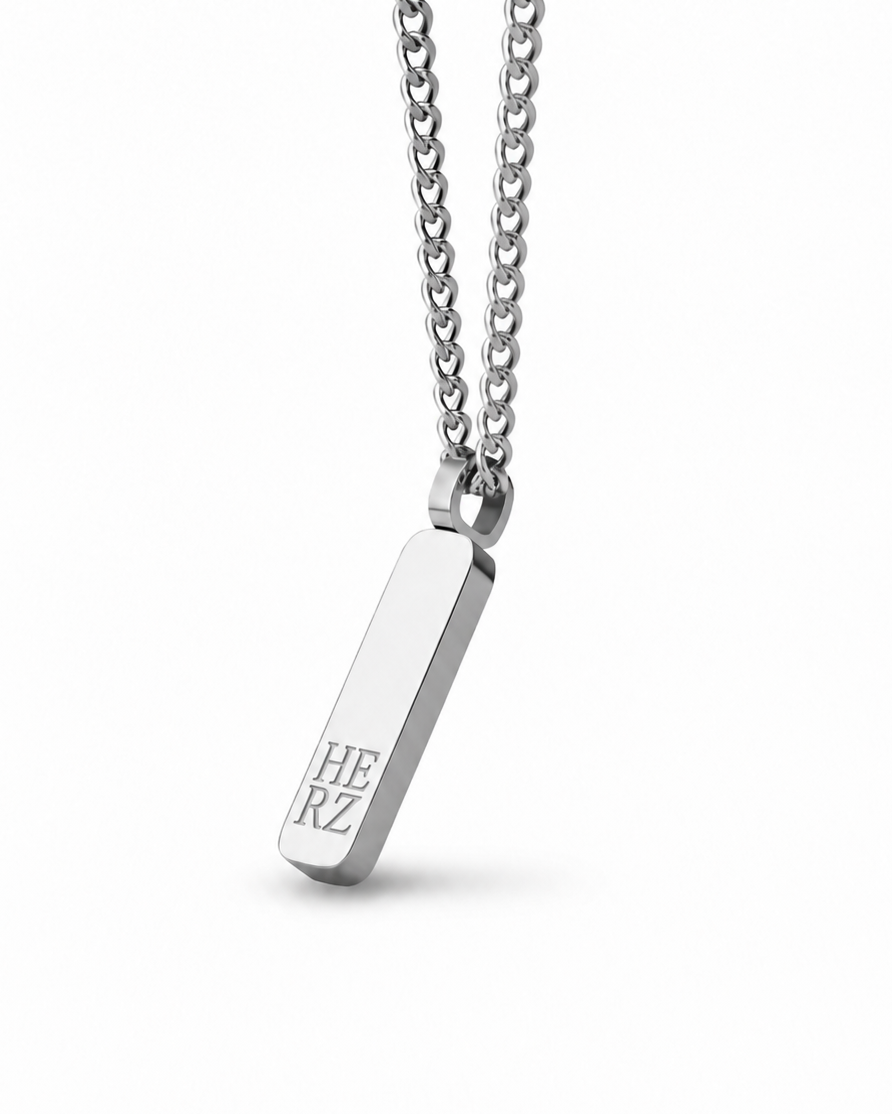HERZ Tag Necklace – La Cubana Silver