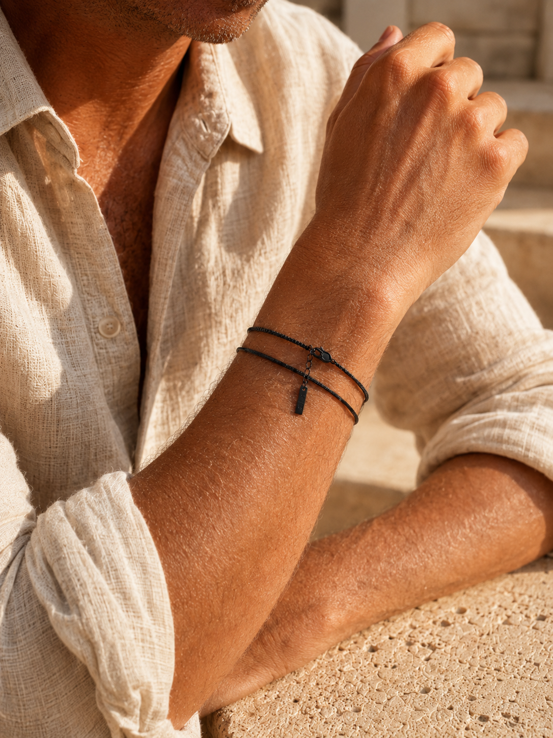 The Line - Bracelet - Black