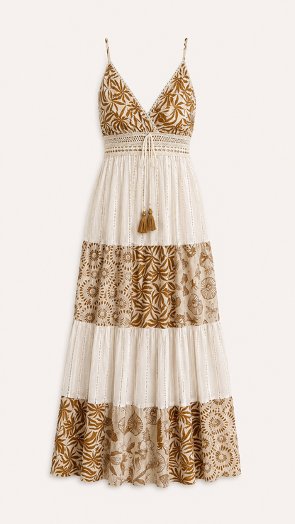 Siena Silk Paisley Maxi Dress